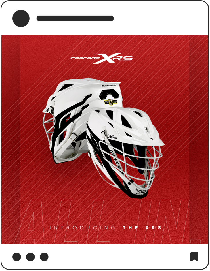 Cascade XRS social media post "Introducing the XRS" on red