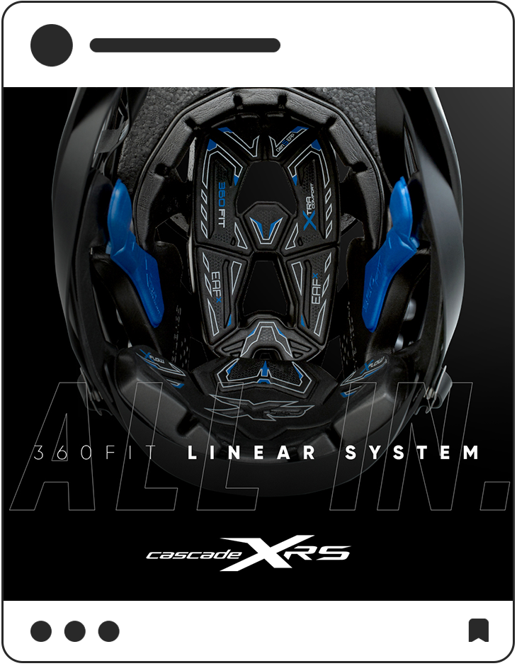 Cascade XRS social media post stating "360 Fit Linear System"