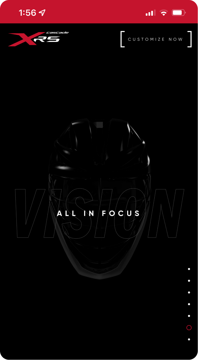 Cascade XRS mobile app stating "All In Focus"
