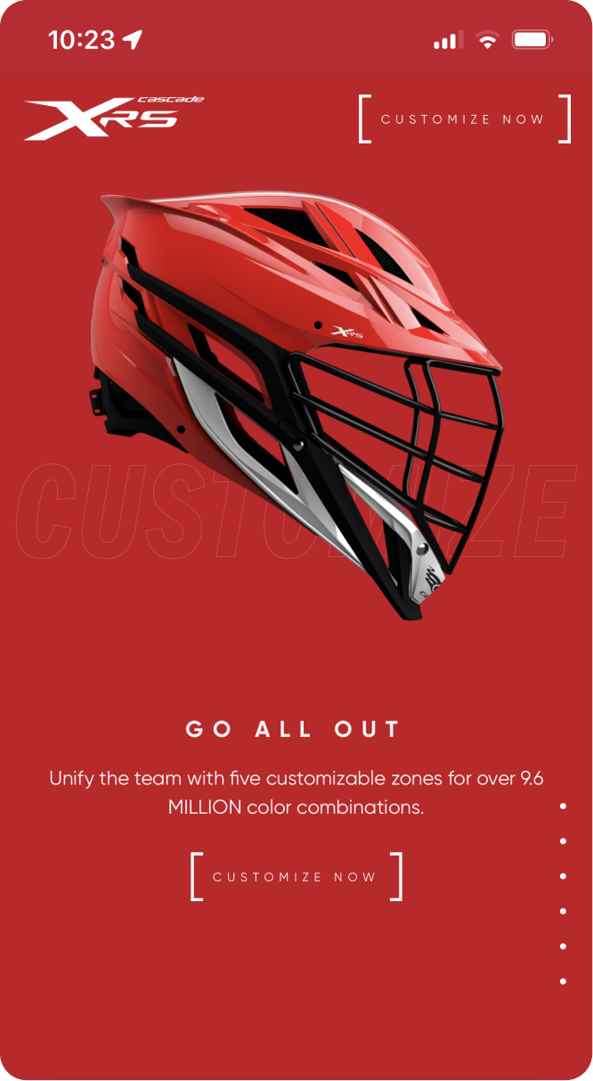Cascade XRS highlighting "Go All Out"