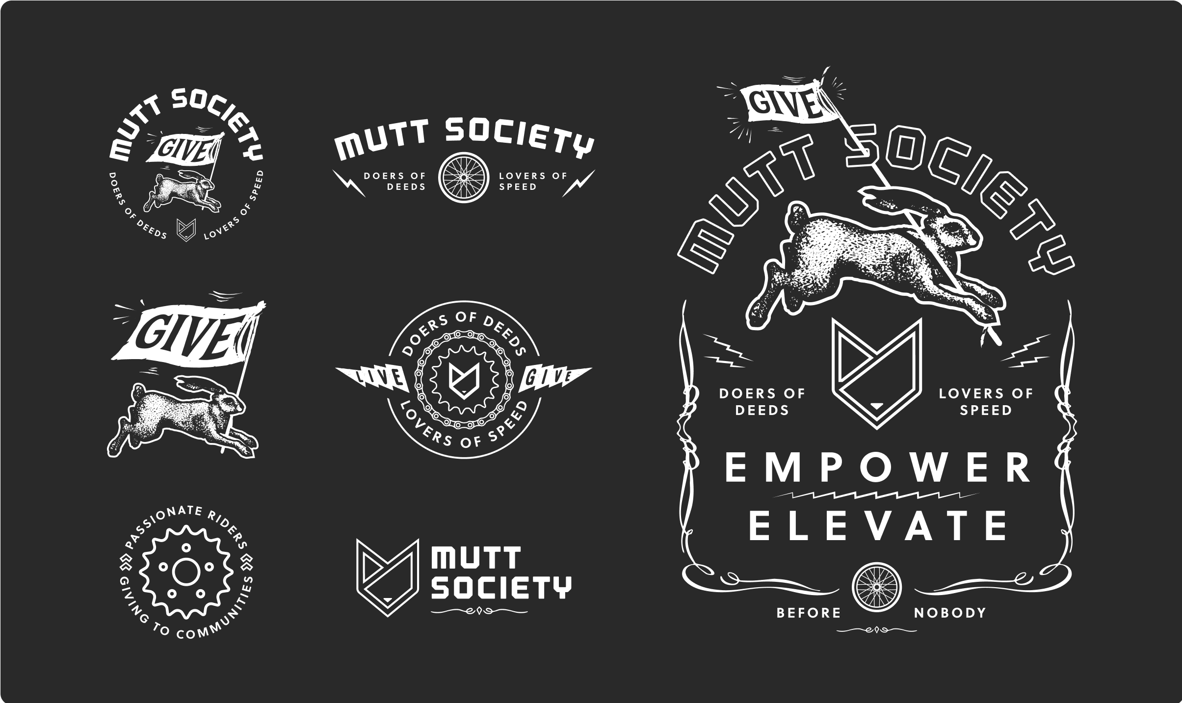 Mutt Society logo variations