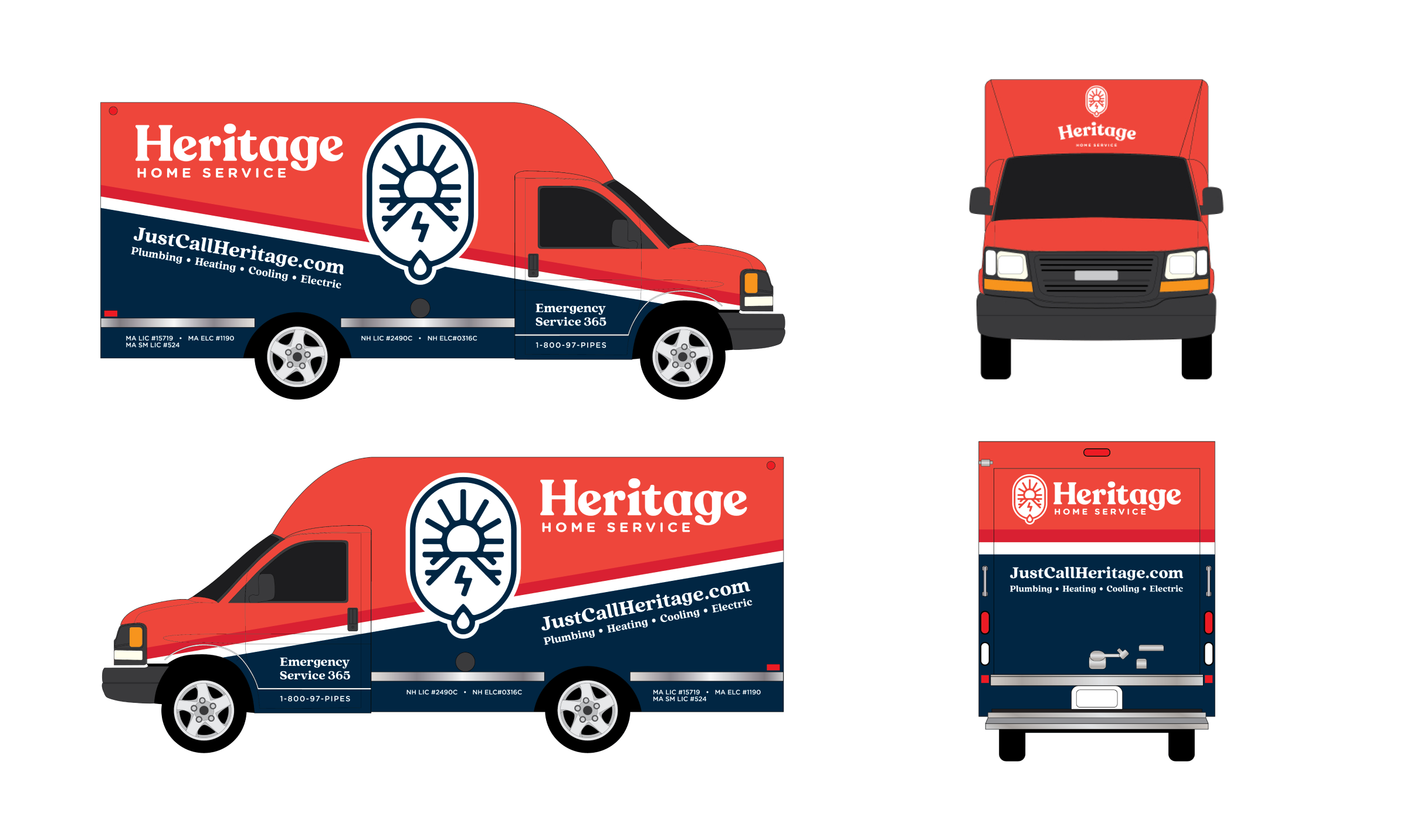Branded Heritage service truck wrap