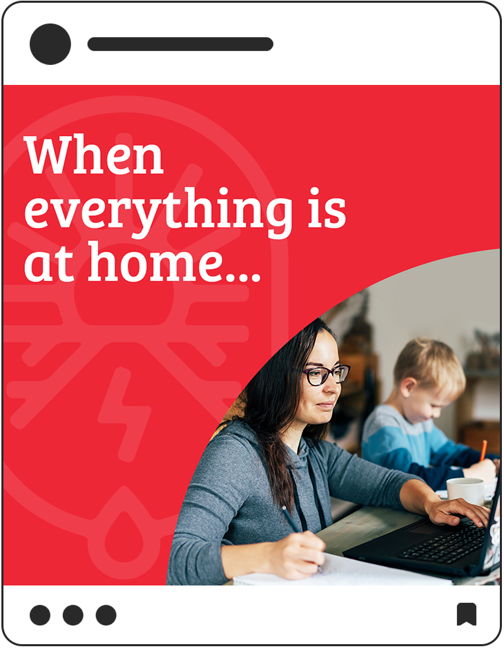 Heritage social media post "When everything is at home..."
