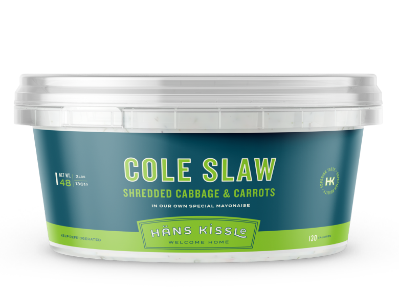 Hans Kissle Cole slaw alternative packaging design