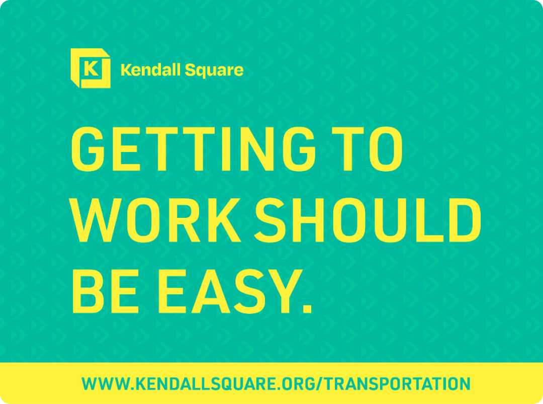 Kendall Square image reading "Getting to work should be easy"