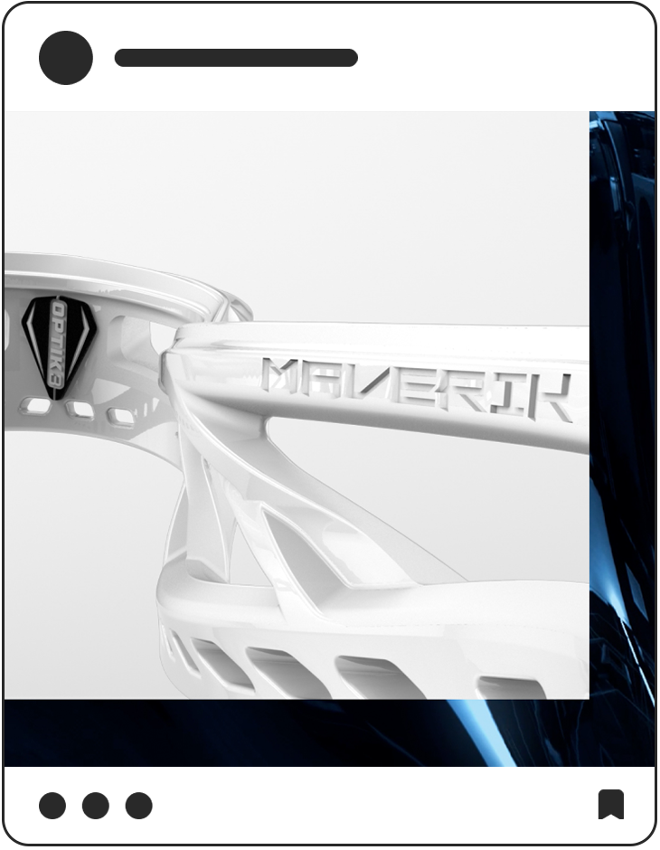 Social media post of Maverik Optik3 lacrosse stick