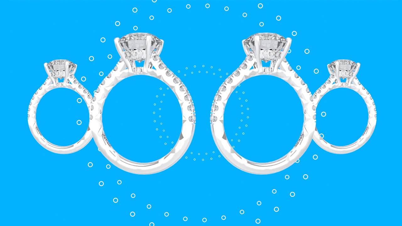 Four rings sparkling