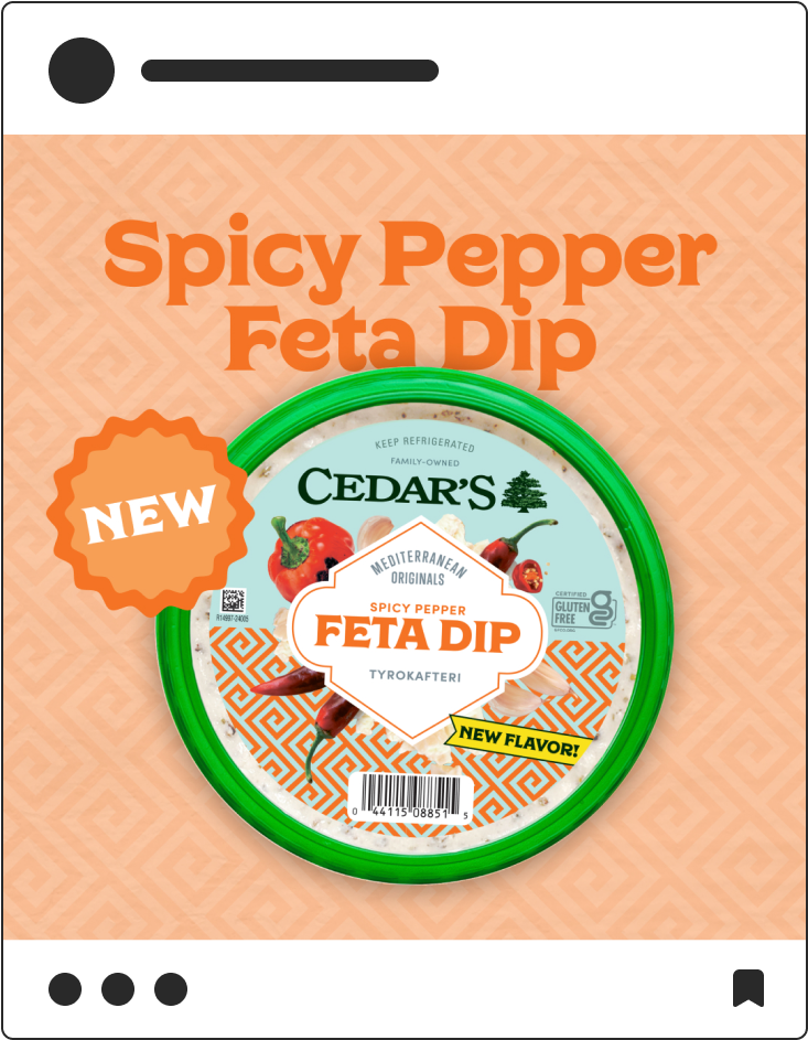 Cedar's Spicy Pepper Feta Dip (new!)
