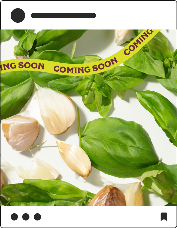 Cedar's social media post for Coming Soon: Basil and Garlic