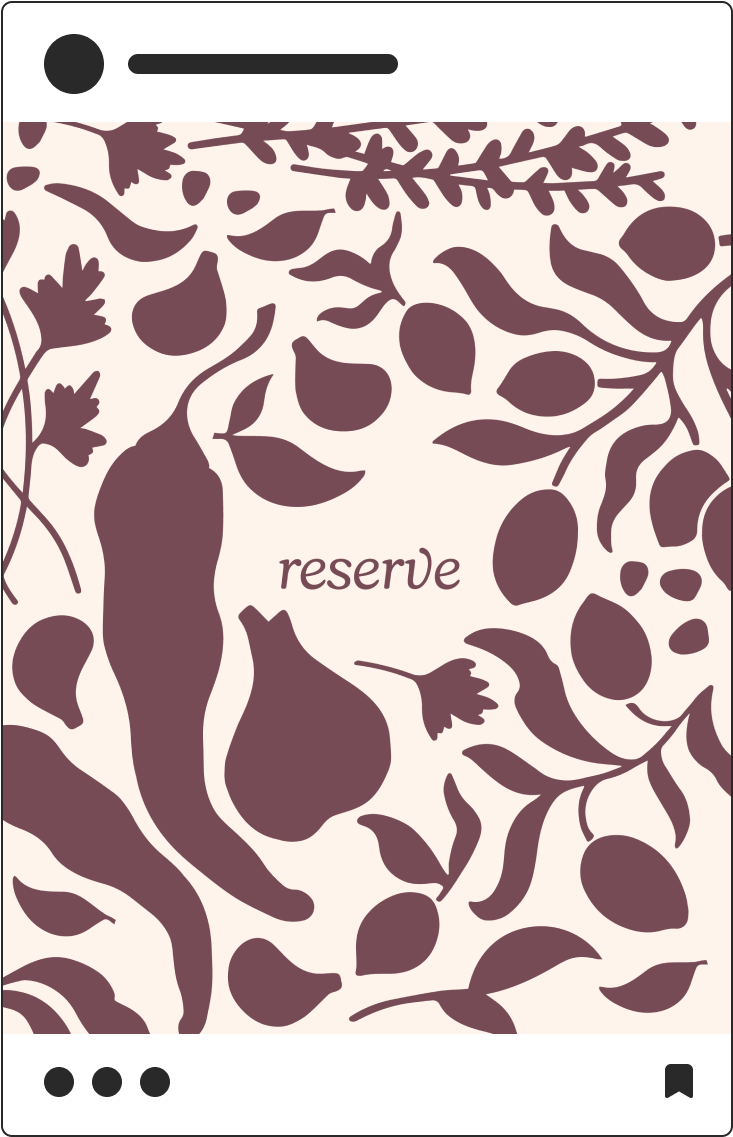 Social media post with the word "reserve"
